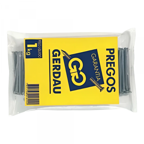 1Kg de Prego com Cabeça Tamanho 21x36mm Gerdau
