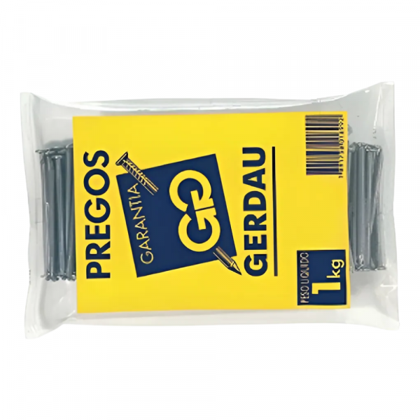 1Kg de Prego com Cabeça Tamanho 21x36mm Gerdau