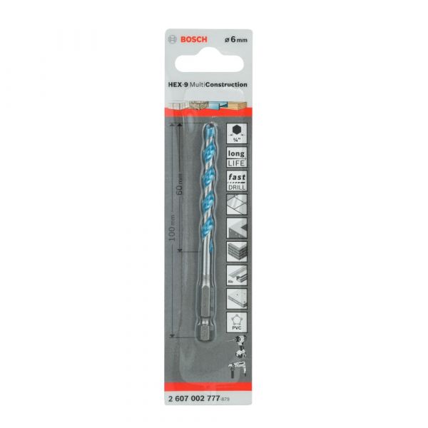 Broca HEX-9 Multi Construction Multimaterial 6mm Bosch