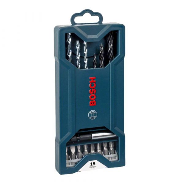 Kit de Pontas e Brocas Bosch Mini X-Line 15 pçs 2607017408 Bosch