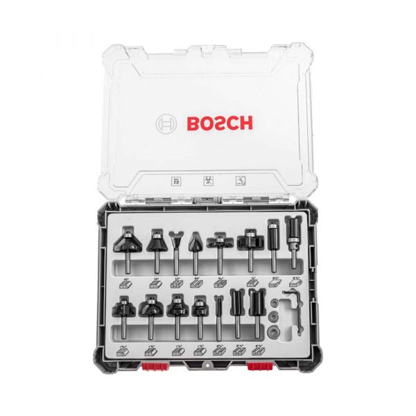 Jogo de Fresas Misto Bosch Standard Encaixe de 1/4