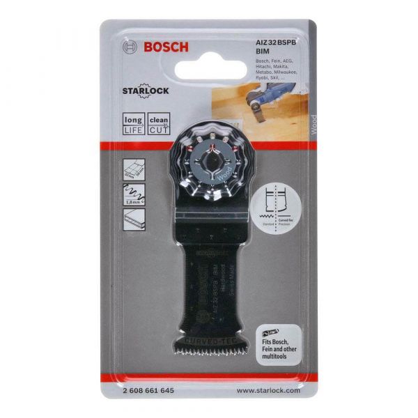 Lâmina de serra de imersão Bosch para multicortadora BIM AIZ 32 BSPB Hard Wood 50 x 32 mm blister
