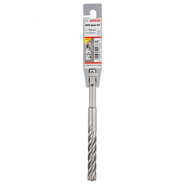 Broca Bosch SDS plus-5X para concreto Ø13 x 100 x 160 mm