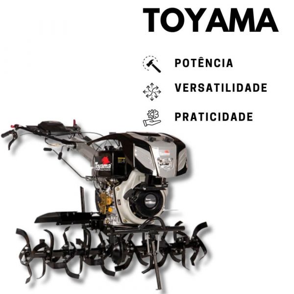 Motocultivador a Diesel 4T TDT135RE8-XP 418cc Partida Elétrica Toyama