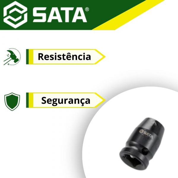 Soquete De Impacto Sextavado 21mm Encaixe 1/2” Sata