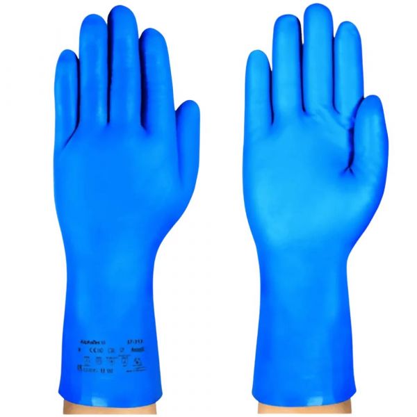 12 Luvas Nitrílica Alphatec 37-310 Sem Forro 31cm Tamanho 8 Ansell