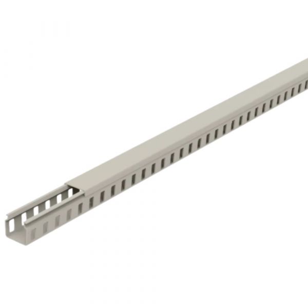 2 Metros de Canaleta Bege 5x5cm Semi-Aberta Elesys