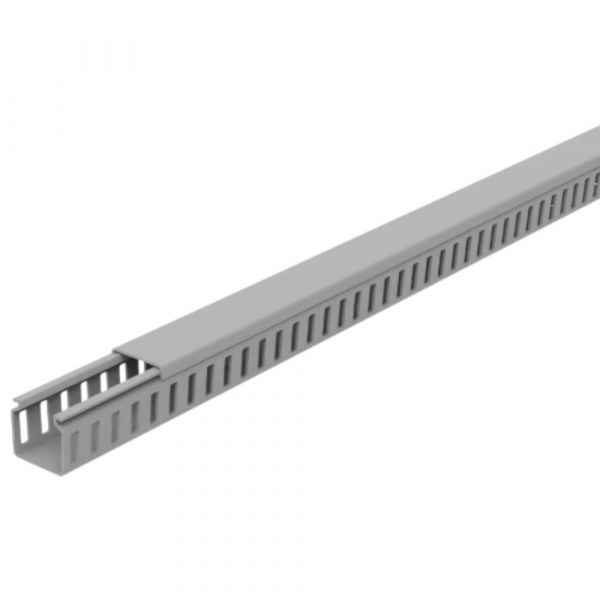 2 Metros de Canaleta Cinza Média 3x3cm Semi-Aberta Elesys