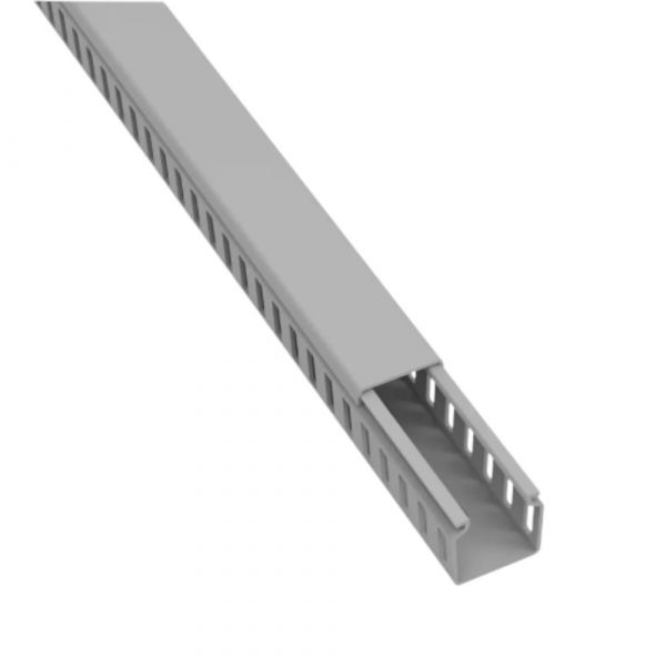 2 Metros de Canaleta Cinza Média 3x3cm Semi-Aberta Elesys