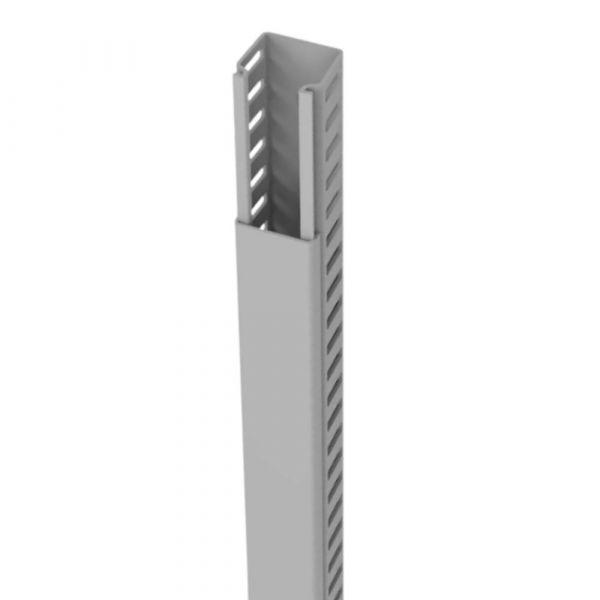 2 Metros de Canaleta Cinza Média 5x3,5cm Semi-Aberta Elesys