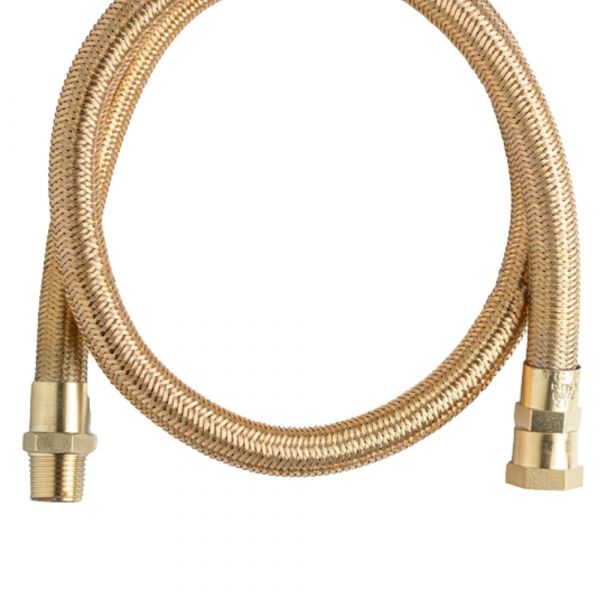 30cm de Mangueira Flexível Nitrílica Tomback GLP/GN 1/2(I) x R.1/2 BSPT(E) x 1/2 BSP(I) Maqenge