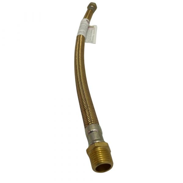 42cm Mangueira Flexível 5/8 x 3/8 Pol. x R. 1/2 NPT(E) X 1/2 BSP(I) Maqenge