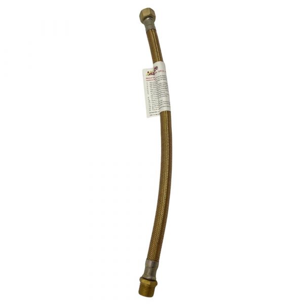 42cm Mangueira Flexível 5/8 x 3/8 Pol. x R. 1/2 NPT(E) X 1/2 BSP(I) Maqenge