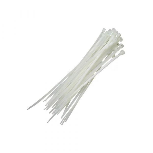50 Unidades Abraçadeira De Nylon Branca 4.8 X 380 Foxlux