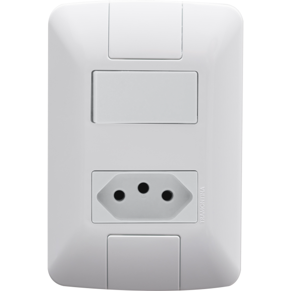 Interruptor 1S 6A + 1 Tom + 2P+T 10A Aria Tramontina