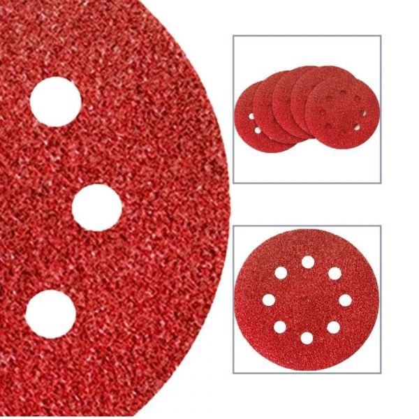 5 Disco de Lixa Velcro 125mm Grão 60 MTX