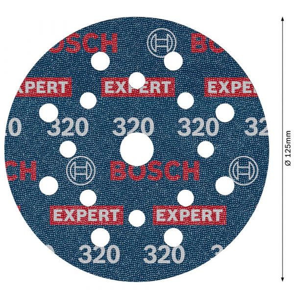 5 Unidades de Disco de Lixa 125mm P320 Expert Bosch