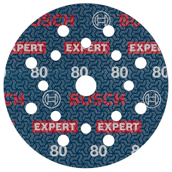 5 Unidades de Disco de Lixa 125mm P80 Expert Bosch