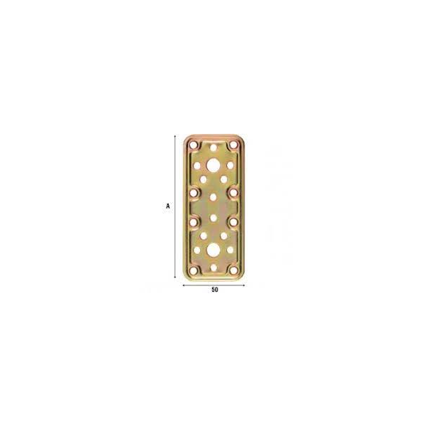 Placa Junção Reta 120x50x2,2mm Art770at12 Aldeghi