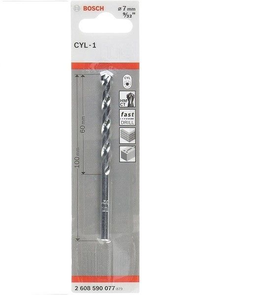 Broca CYL-1 Para Concreto 7x60x100 mm Bosch 2608590077
