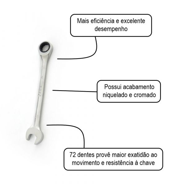 Chave Combinada Com Catraca 12mm Sata