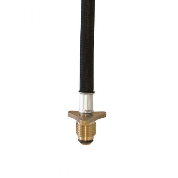80cm de Mangueira Flexível Nitrílica 1/4(I) x P45 R.7/8 UNF(E) Esq. x R.7/16 UNS(E) Maqenge