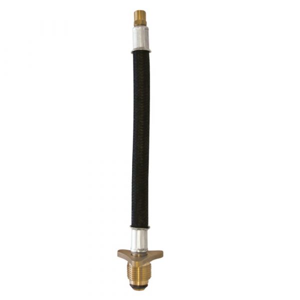 80cm de Mangueira Flexível Nitrílica 1/4(I) x P45 R.7/8 UNF(E) Esq. x R.7/16 UNS(E) Maqenge