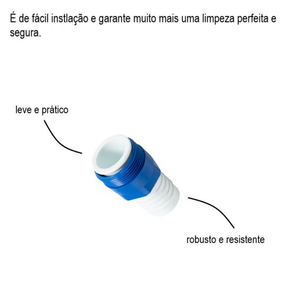 Adaptador Rosca Para Mangueira de Piscina Brustec