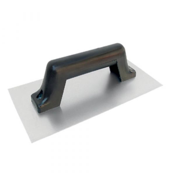 Desempenadeira de Aço Lisa 12x24cm Com Cabo de PVC Momfort