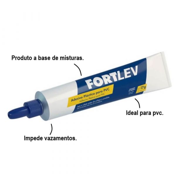 Adesivo Plástico Para PVC Bisnaga 17 G Fortlev