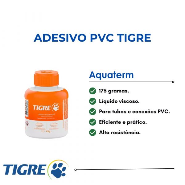 Adesivo Pvc Aquatherm 175g Com Pincel Tigre 53010407