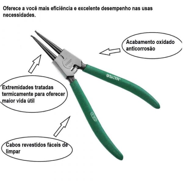 Alicate Para Anéis Externos Reto 9