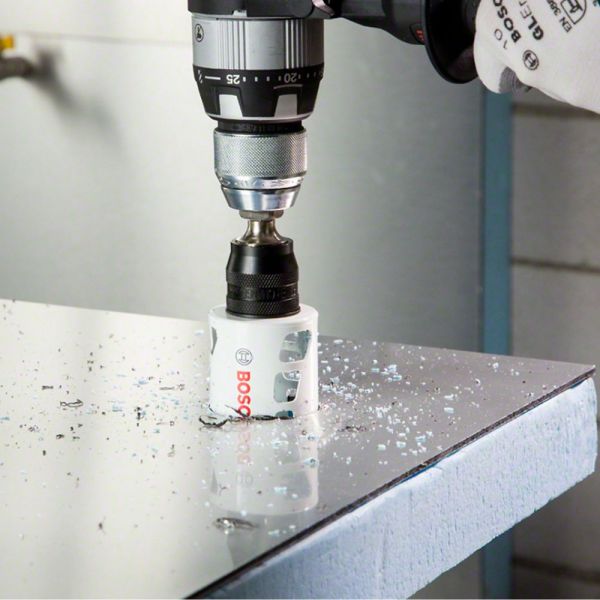 Serra copo Progressor para Madeira e Metal com Encaixe Rápido Branco 22 mm 7.8 Pol Bosch