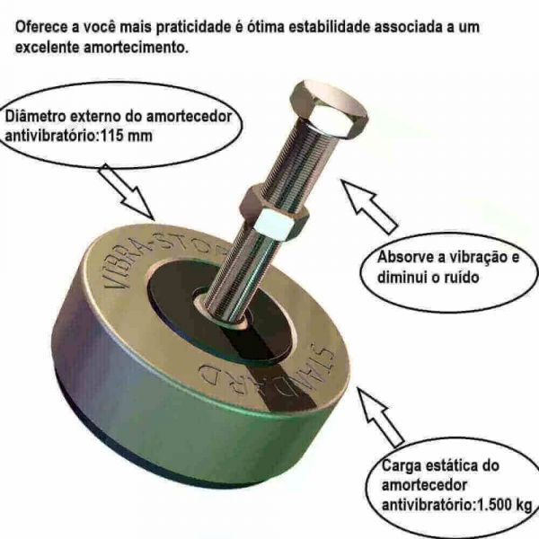 Amortecedor Standard 1/2” Vibra Stop