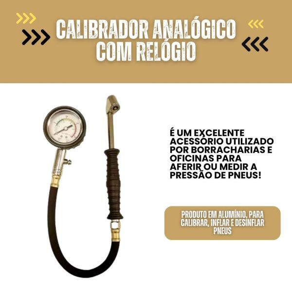 Calibrador Analógico com Relógio Bico Duplo 0 A 200 PSI Bremen