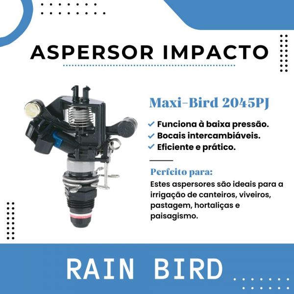 Aspersor Impacto para Irrigação Maxi-bird 2045PJ Rain Bird