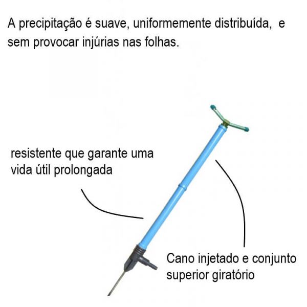 Aspersor Para Irrigação 25cm 4 Jatos Solo Verde
