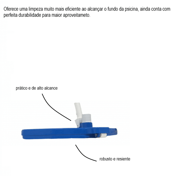 Aspirador Para Limpeza De Piscina Jumbo 3 Rodas Brustec