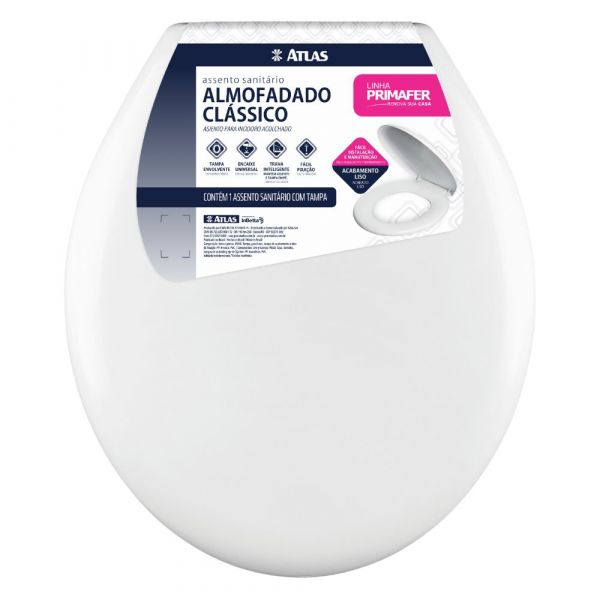 Assento Sanitário Almofadado Clássico PR1063-2 Atlas