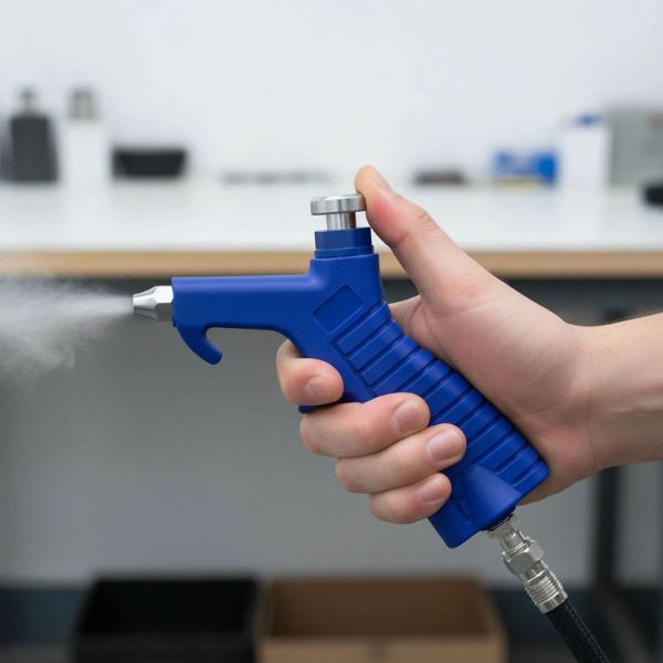 Bico de Ar Pulverizador Curto para Limpeza com Botão 1/4 Pol. Vip Industrial