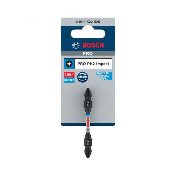 Bits Pro Ponta Dupla Impact 65mm PH2 Bosch