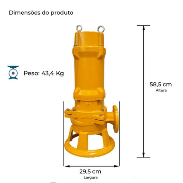 Bomba de Drenagem Submersível Trituradora TSBT 3,0cv Monofásico 220V Thebe 