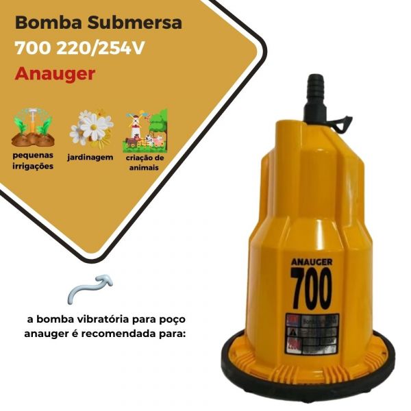 Bomba Submersa 700 220/254V Anauger