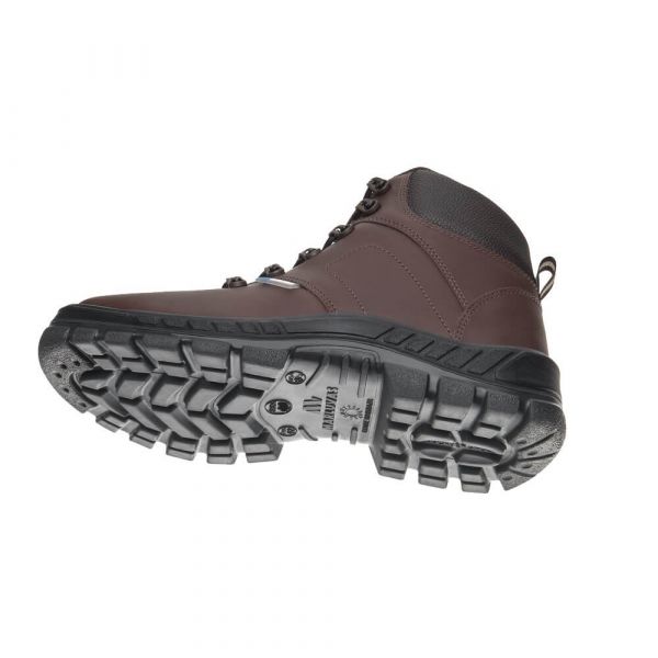 Bota de Segurança Nobuck Café Rodock Bico PVC com Cadarço Marluvas N° 38