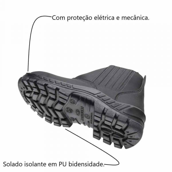 Botina de Segurança Microfibra Eletricista 70B19E-BP N° 40 Marluvas