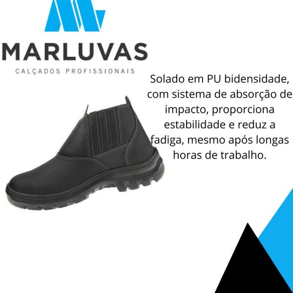 Botina de Segurança Bico De Aço Vulcaflex- Marluvas N° 36