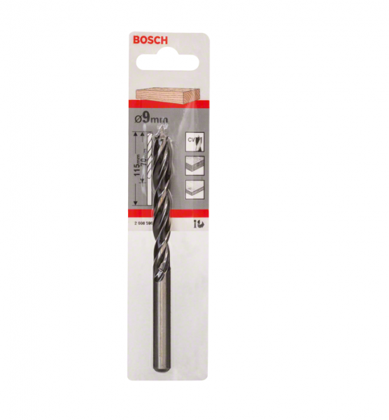 Broca para Madeira 9mm com 3 pontas- Bosch 2608596306