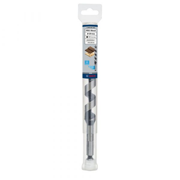 Broca Bosch em serpentina para madeira 20mm (encaixe 7/16