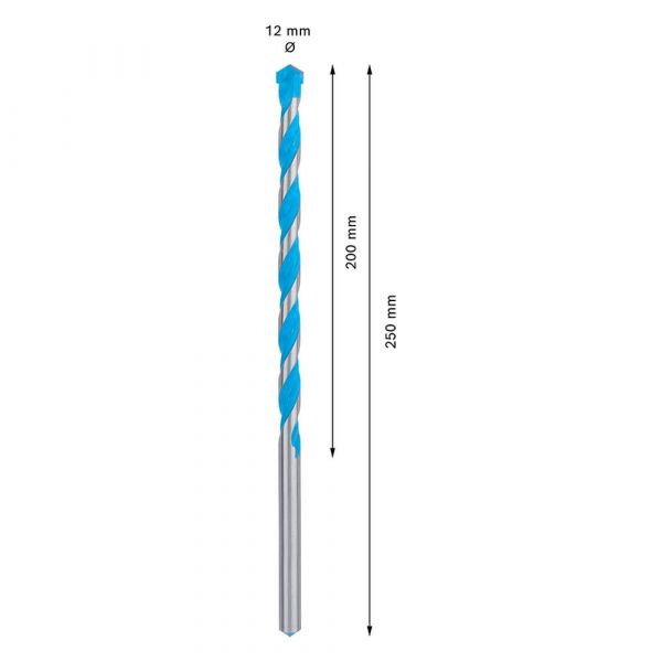 Broca Bosch EXPERT CYL-9 Multiconstruction Ø12 x 200 x 250 mm
