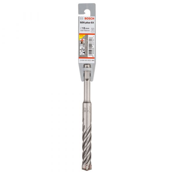Broca Bosch SDS plus-5X para concreto Ø15 x 100 x 160 mm